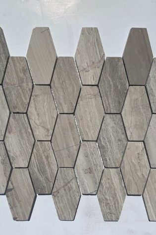 10.5" x 12" Straight Edge Natural Stone Mosaic Sheet Wall Tile