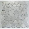 Carrara 12" x 12" Beveled Marble Pebbles Tile