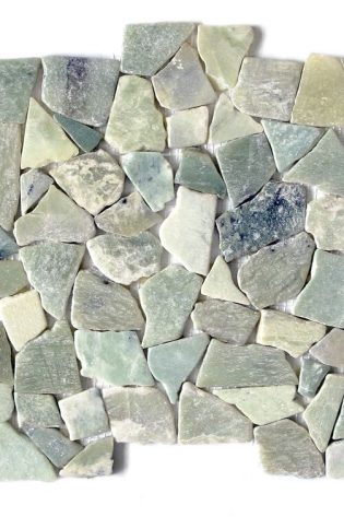 Jade Flat Random Sized Marble Mosaic Tile