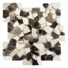 Random Sized Mocha Marble Mosaic Tile