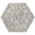 Random Sized Natural Stone Flat White Pebble Tile