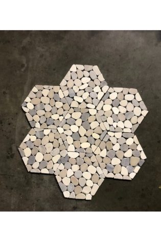 Random Sized Natural Stone Pebble Tile
