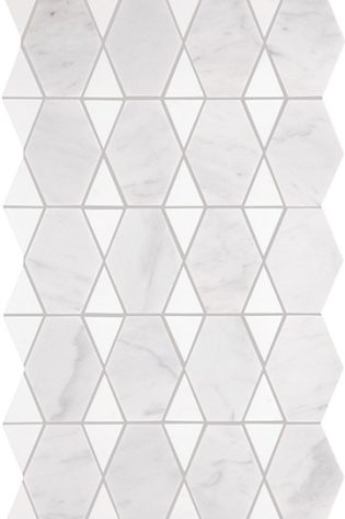 Saran White & Thassos Reverse Tile