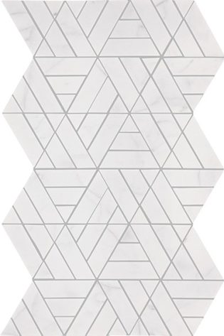 Saran White Trifecta Tile