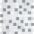 White Carrara & Glass Brick Joint 1 x 1 Tile