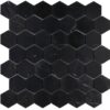 Hexagon Marquina Honed 2 x 2 12 x 12